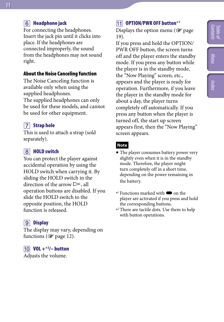 Sony NWZ-S716FSNC User Manual | Page 11 / 140