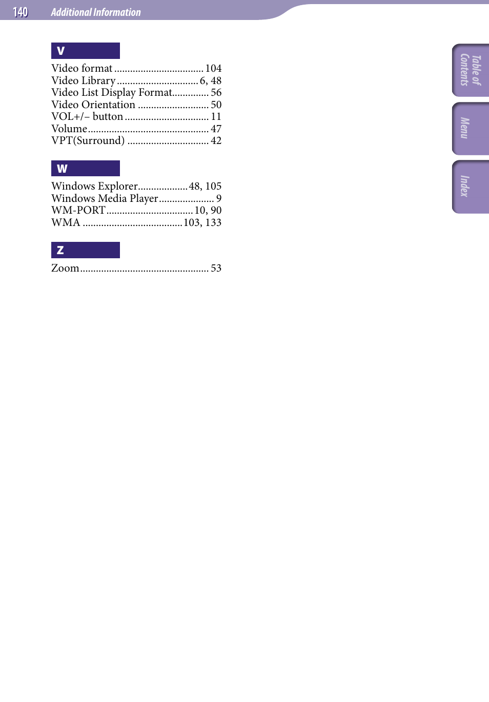 Sony NWZ-S716FSNC User Manual | Page 140 / 140