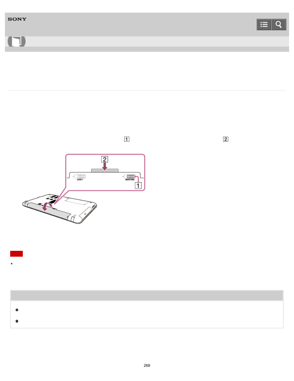 Removing the battery pack, User guide | Sony SVF1432ACXW User Manual | Page 269 / 474