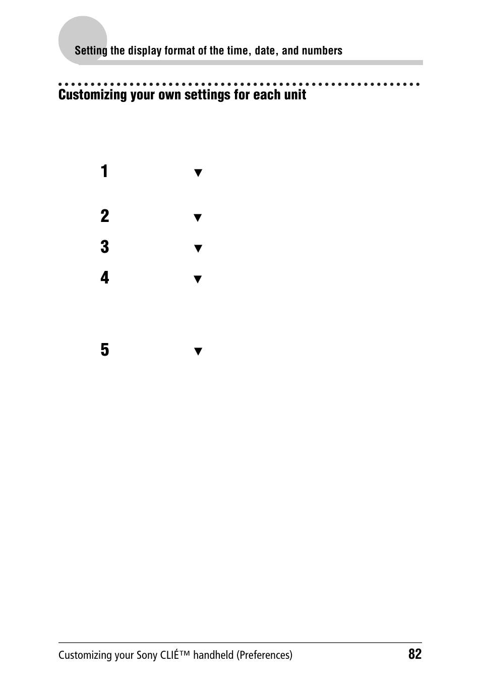 Customizing your own settings for each unit | Sony PEG-NZ90 User Manual | Page 82 / 186