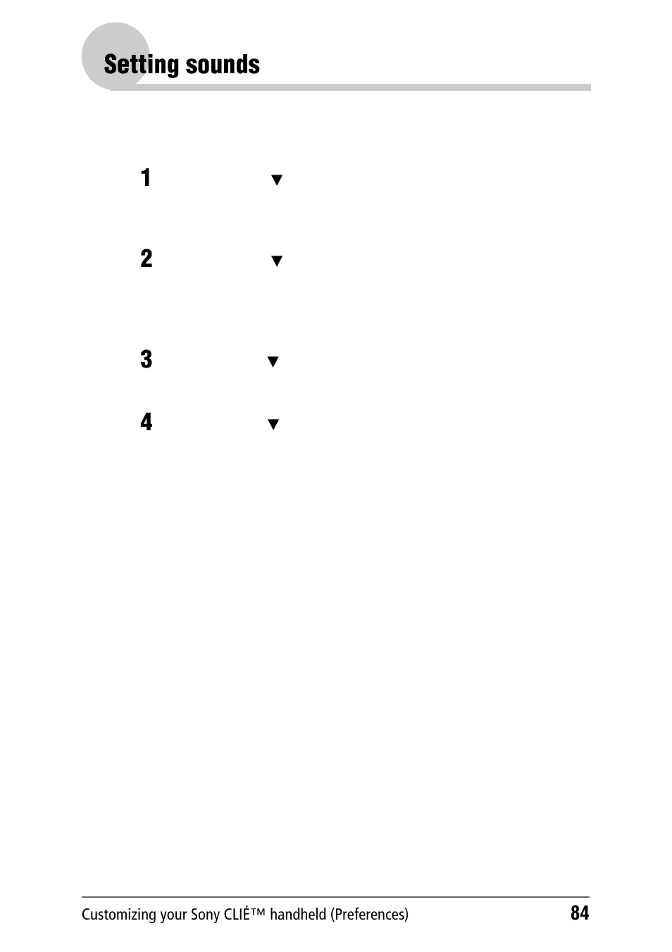 Setting sounds | Sony PEG-NZ90 User Manual | Page 84 / 186