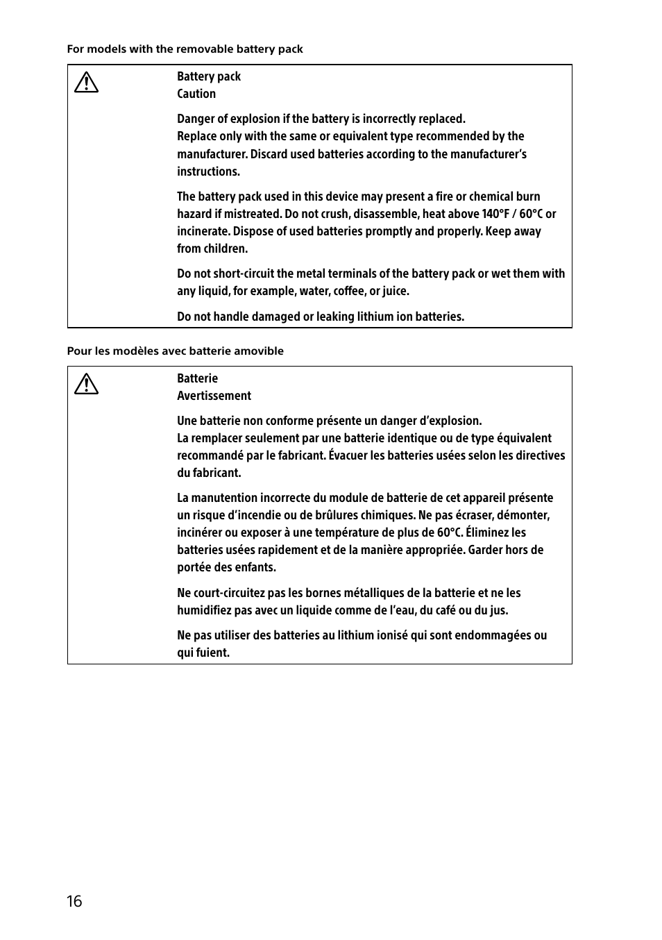 Sony VAIO Safety regulations User Manual | Page 16 / 36