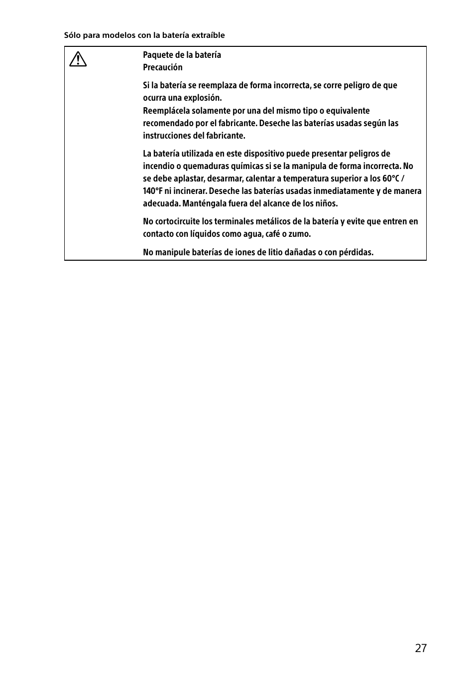 Sony VAIO Safety regulations User Manual | Page 27 / 36