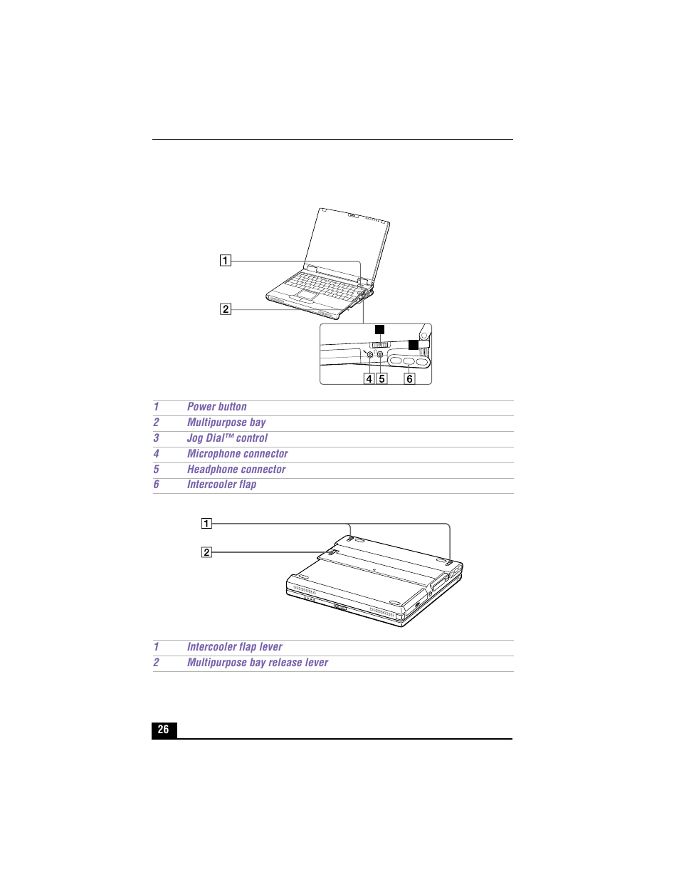 Right, Bottom | Sony PCG-XG700 User Manual | Page 26 / 154