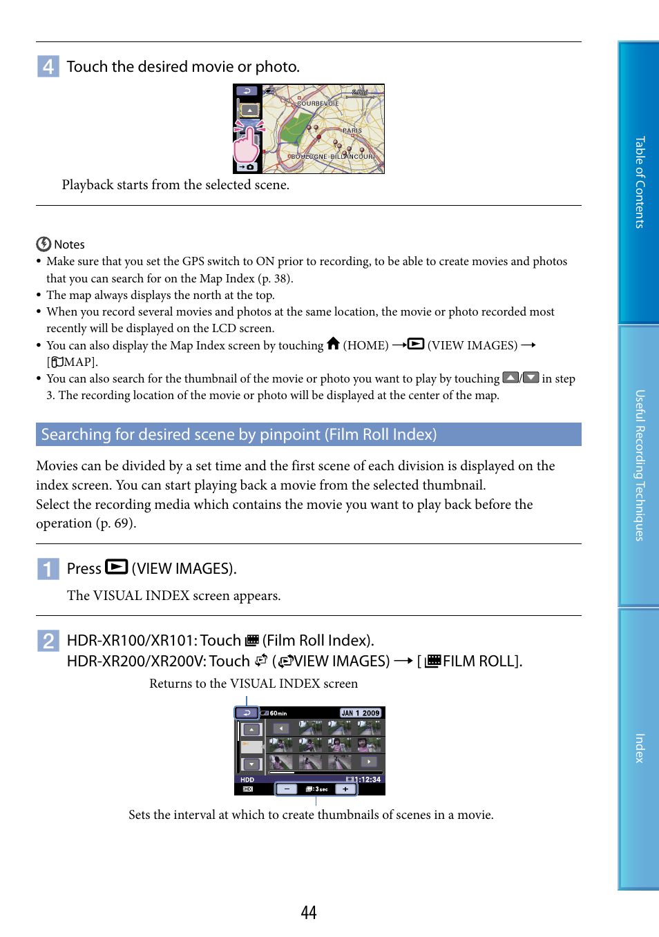Sony HDR-XR200V User Manual | Page 44 / 133