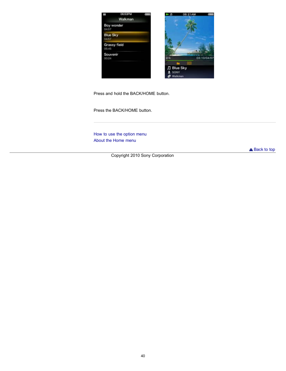 Sony NWZ-E353RED User Manual | Page 40 / 239