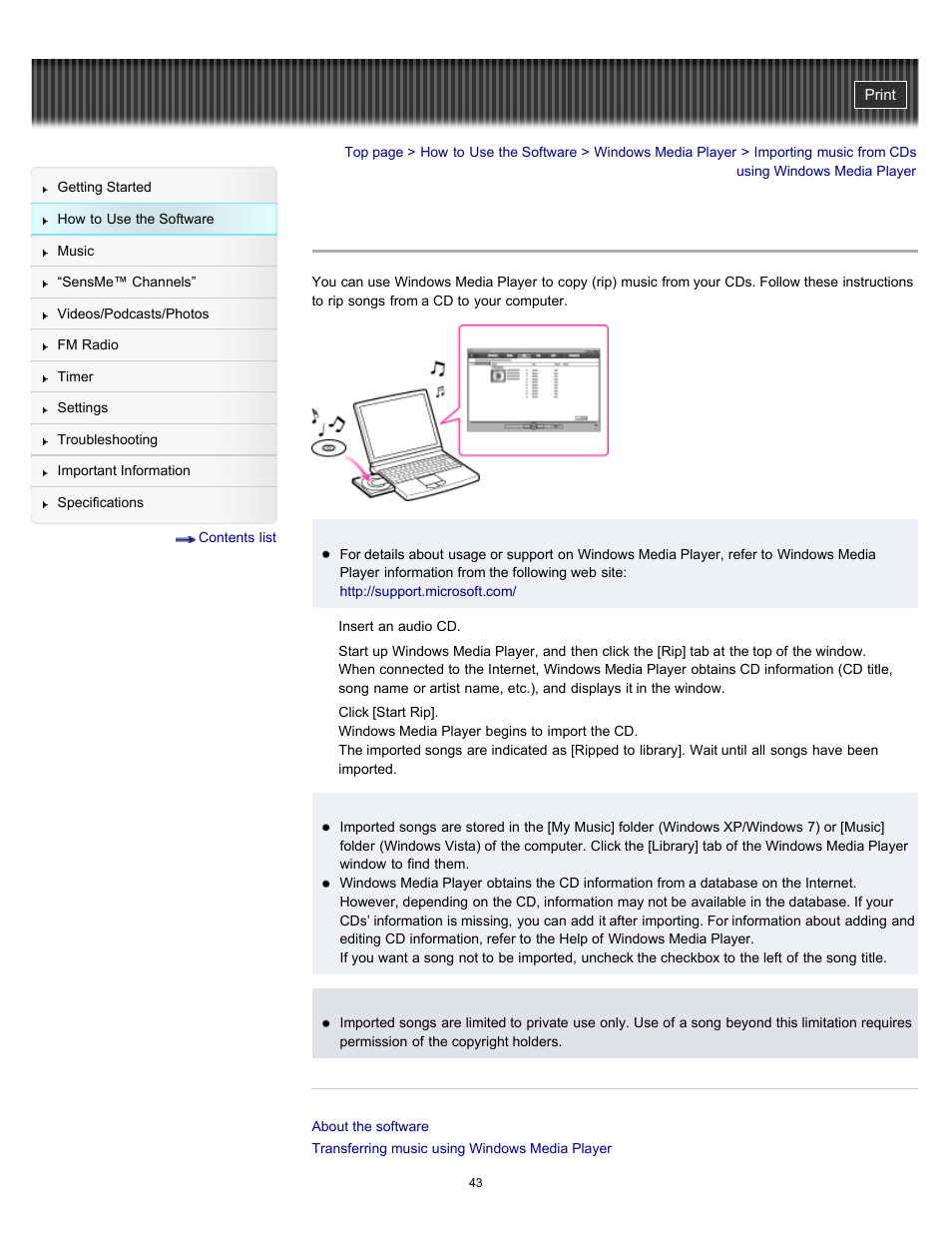 Details | Sony NWZ-E353RED User Manual | Page 43 / 239