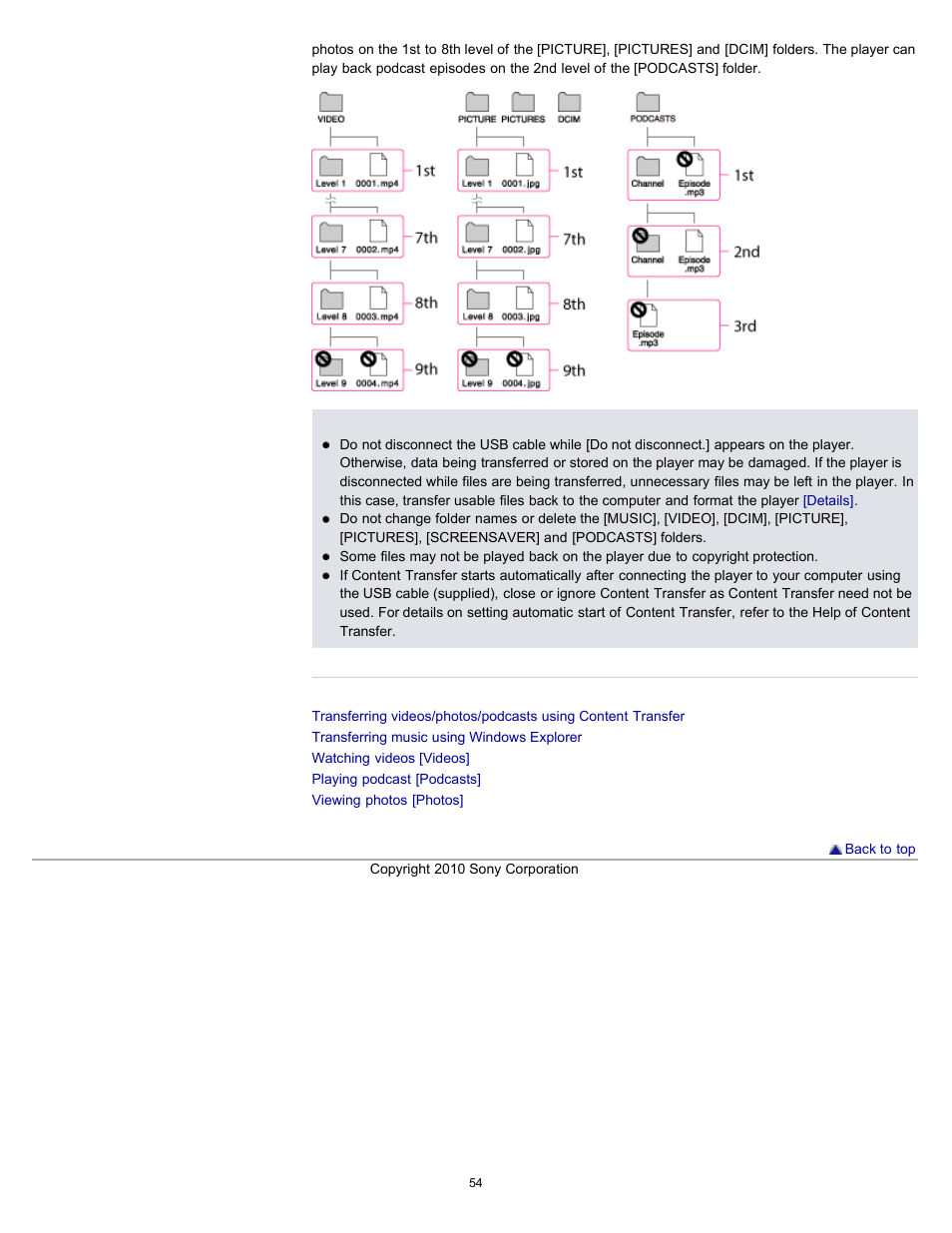 Sony NWZ-E353RED User Manual | Page 54 / 239