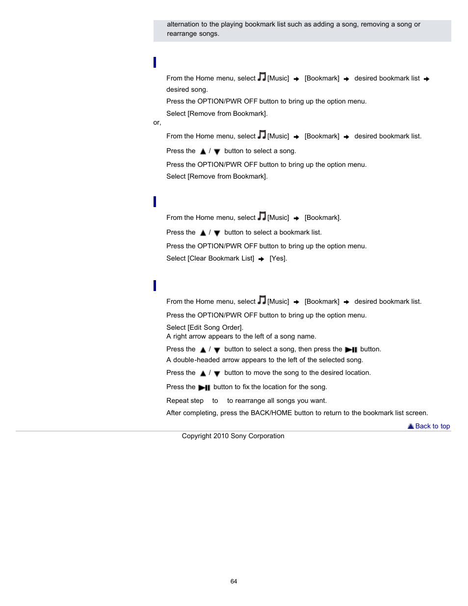 Sony NWZ-E353RED User Manual | Page 64 / 239