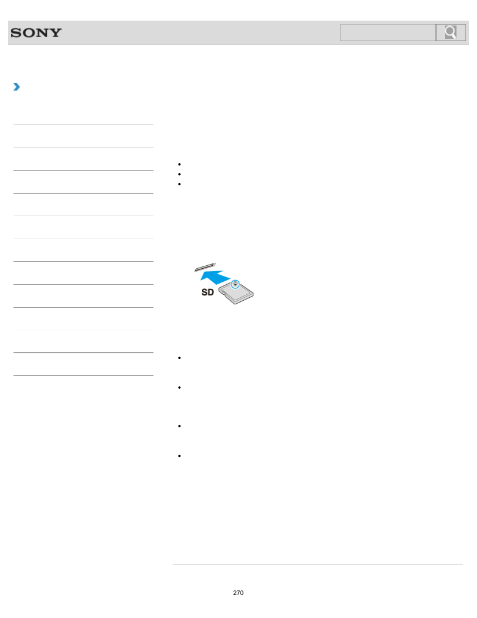 Inserting/removing sd memory cards, Details, How to use | Sony SVE15125CXW User Manual | Page 270 / 382