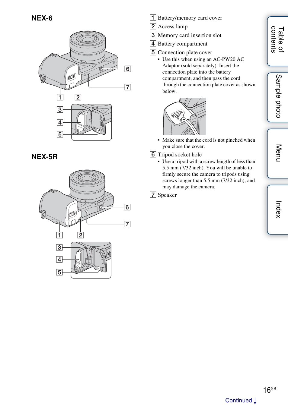 Sony NEX-5R User Manual | Page 16 / 247