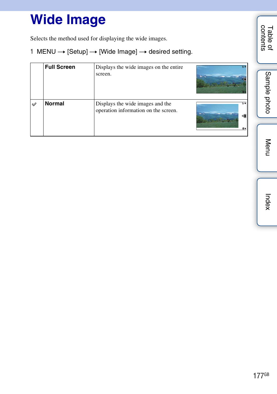 Wide image | Sony NEX-5R User Manual | Page 177 / 247