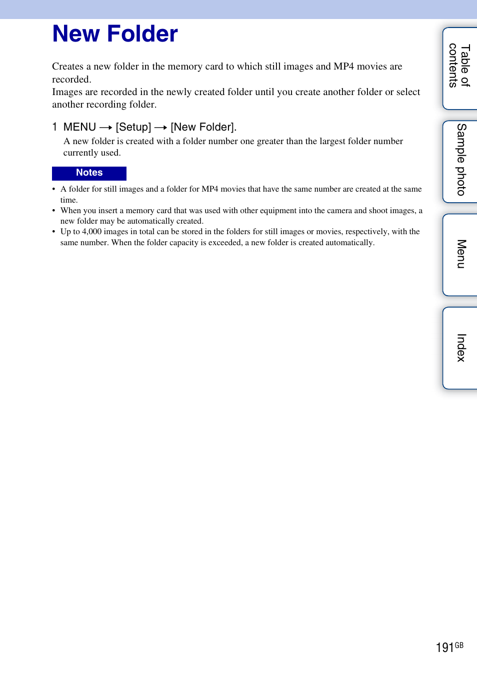 New folder | Sony NEX-5R User Manual | Page 191 / 247