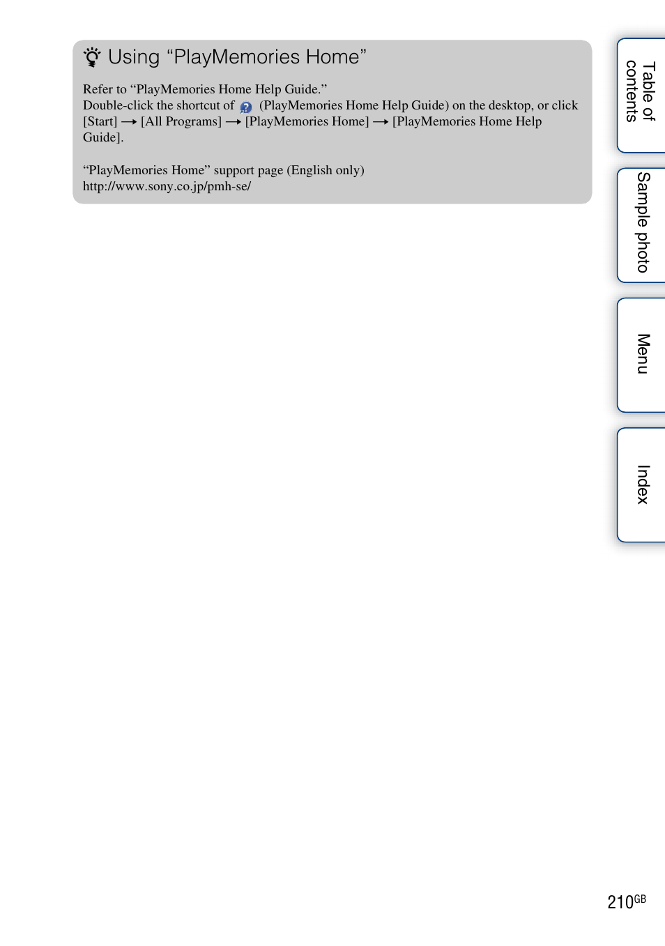 Sony NEX-5R User Manual | Page 210 / 247