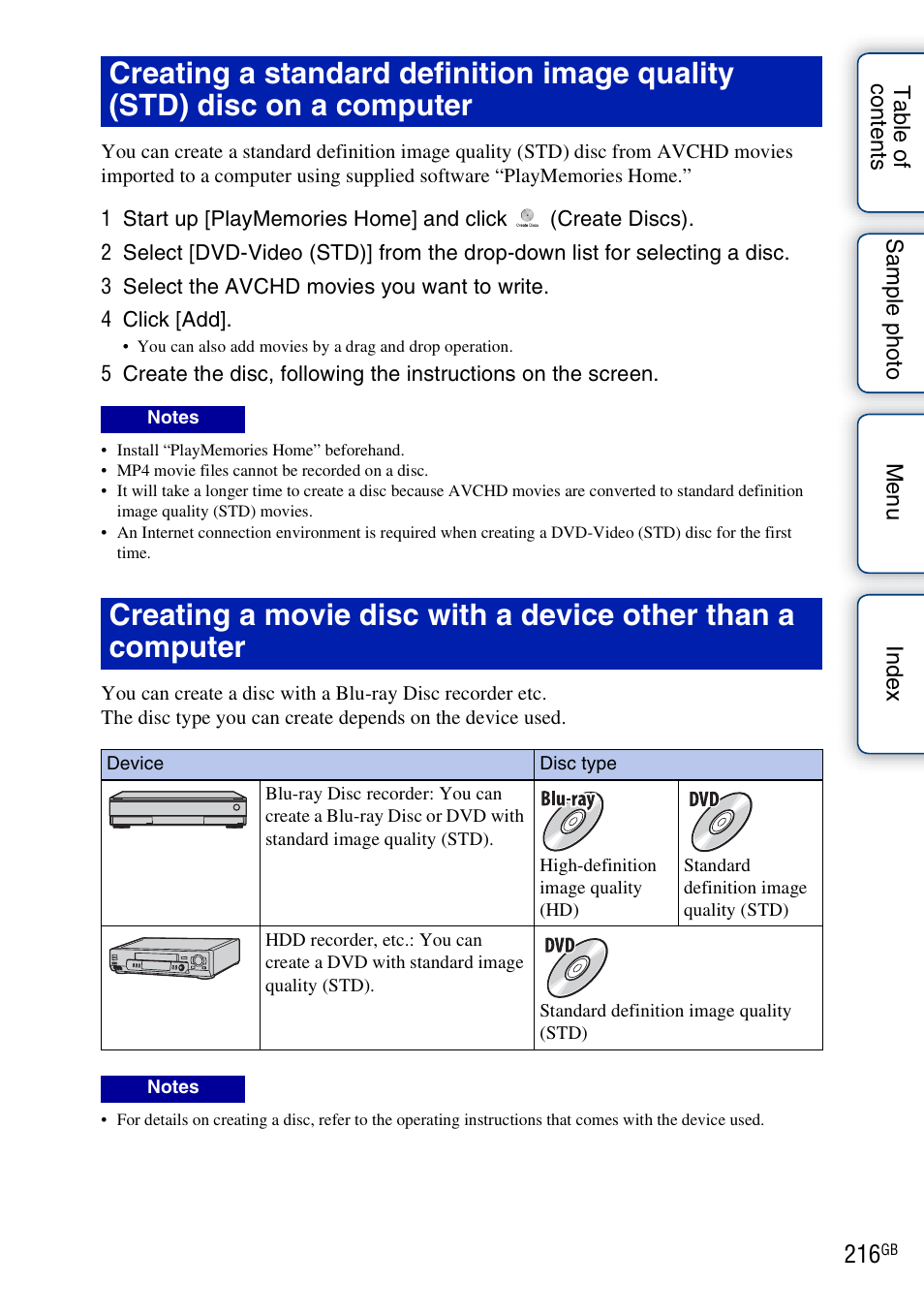 Sony NEX-5R User Manual | Page 216 / 247