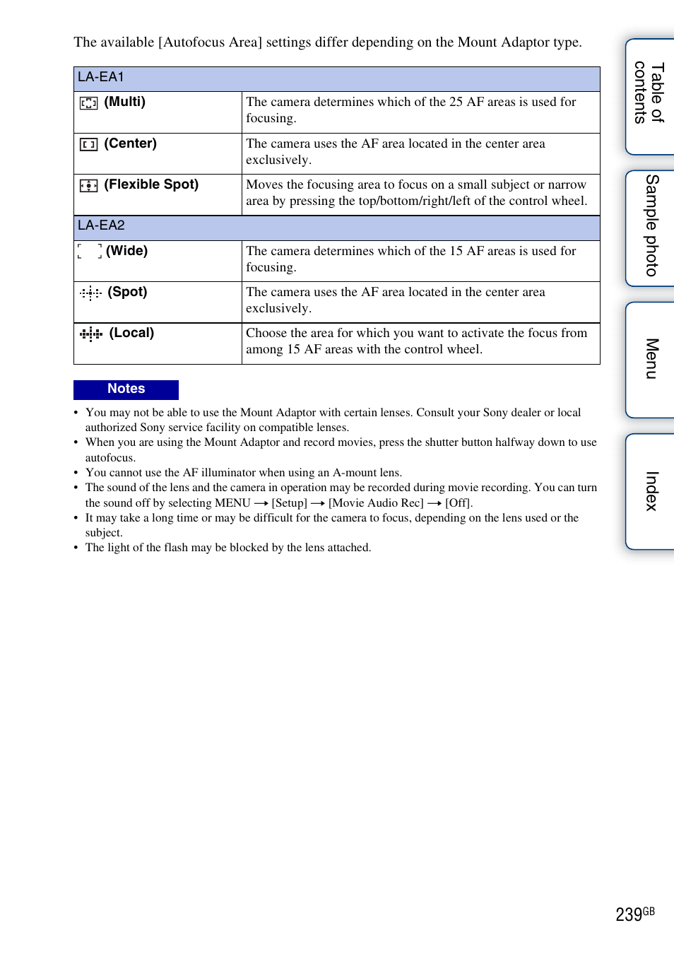 Sony NEX-5R User Manual | Page 239 / 247