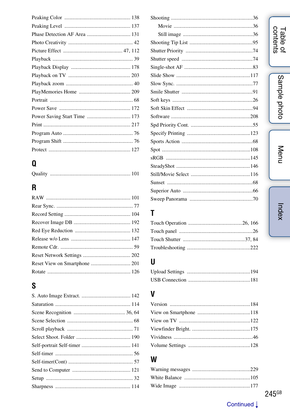 Sony NEX-5R User Manual | Page 245 / 247