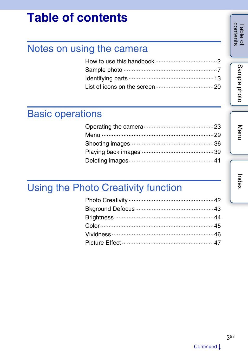 Sony NEX-5R User Manual | Page 3 / 247