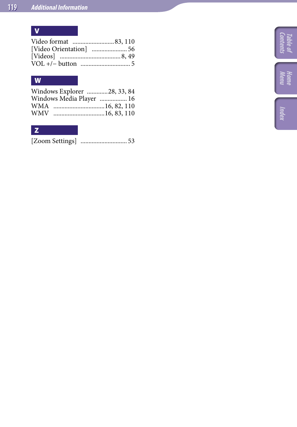 Sony NWZ-E345 User Manual | Page 119 / 119