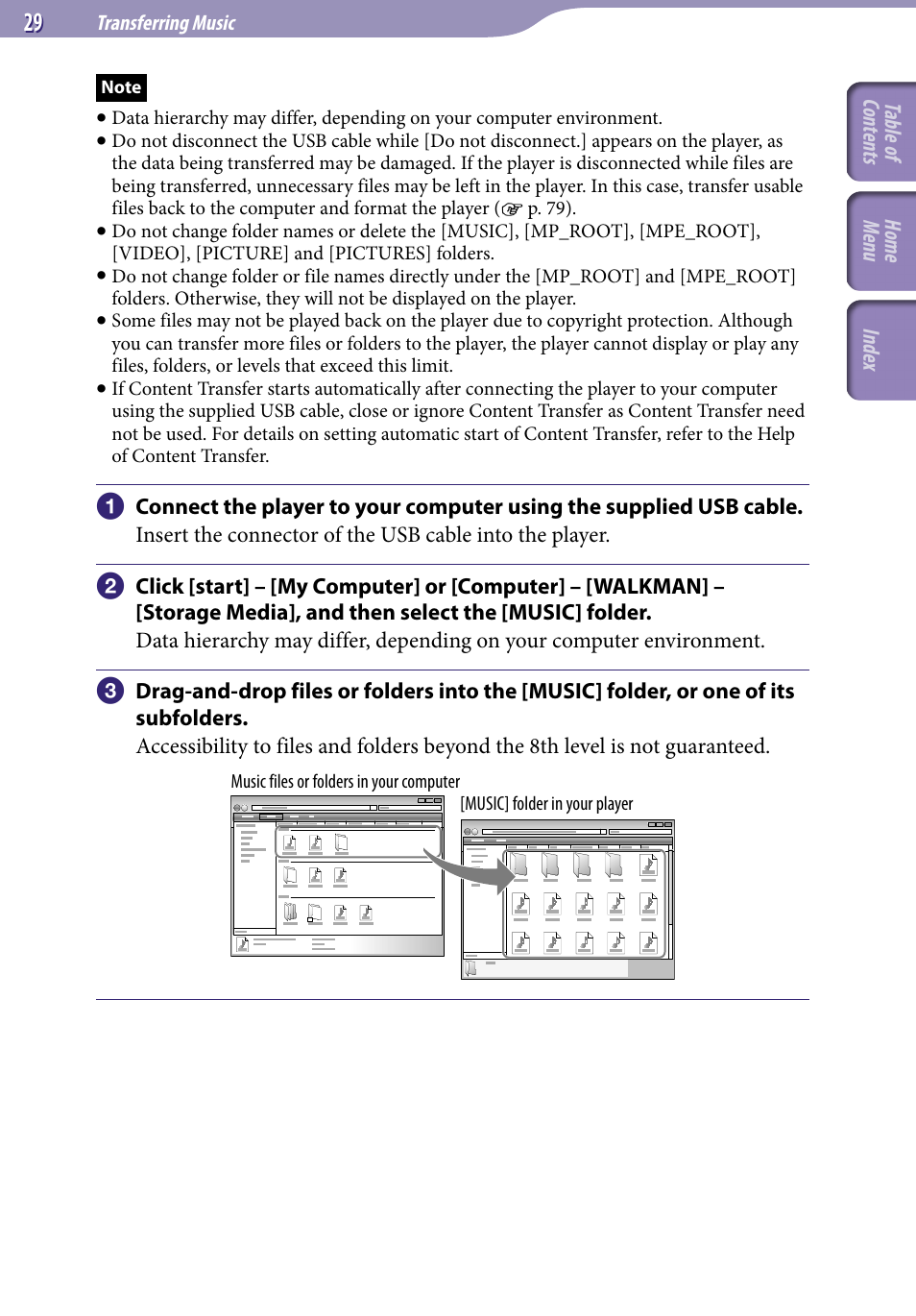 Sony NWZ-E345 User Manual | Page 29 / 119