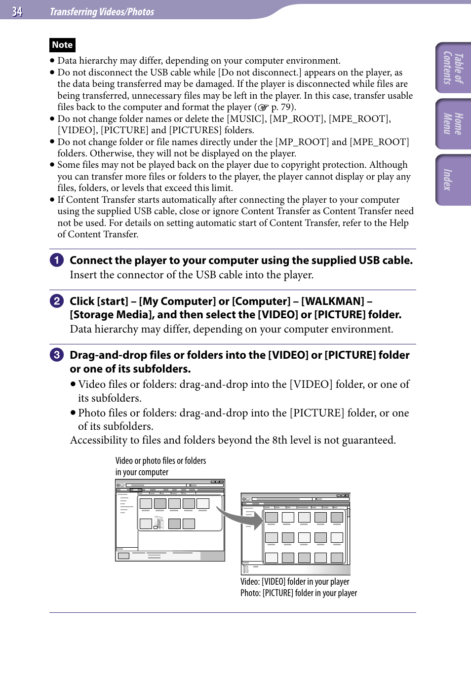 Sony NWZ-E345 User Manual | Page 34 / 119