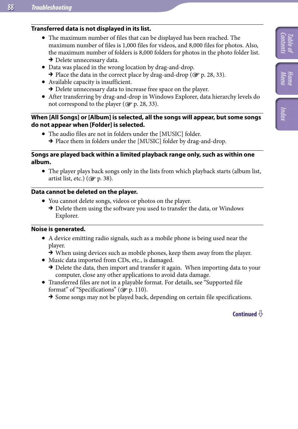 Sony NWZ-E345 User Manual | Page 88 / 119