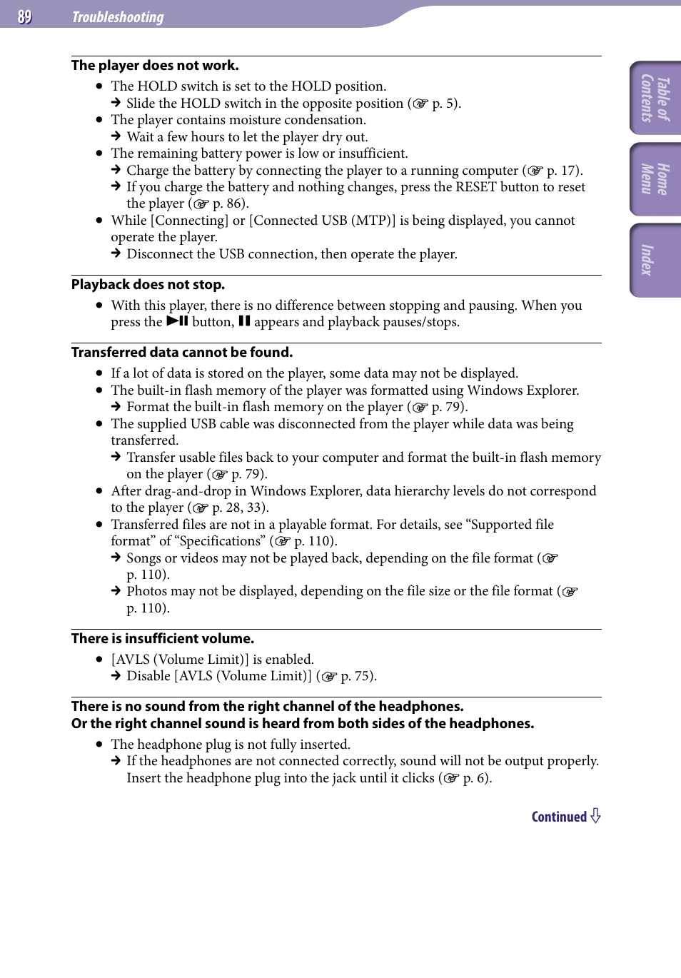 Sony NWZ-E345 User Manual | Page 89 / 119
