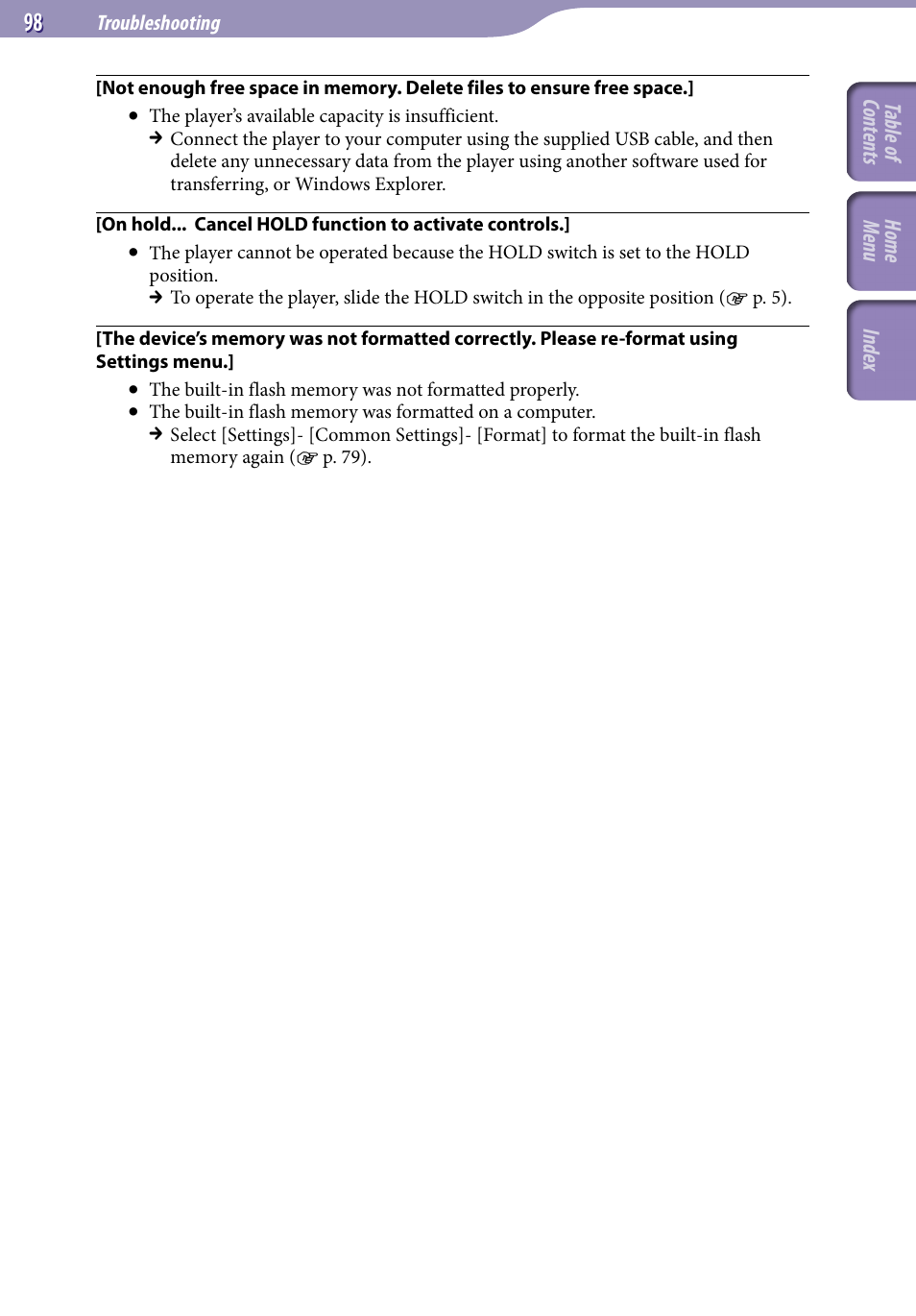Sony NWZ-E345 User Manual | Page 98 / 119