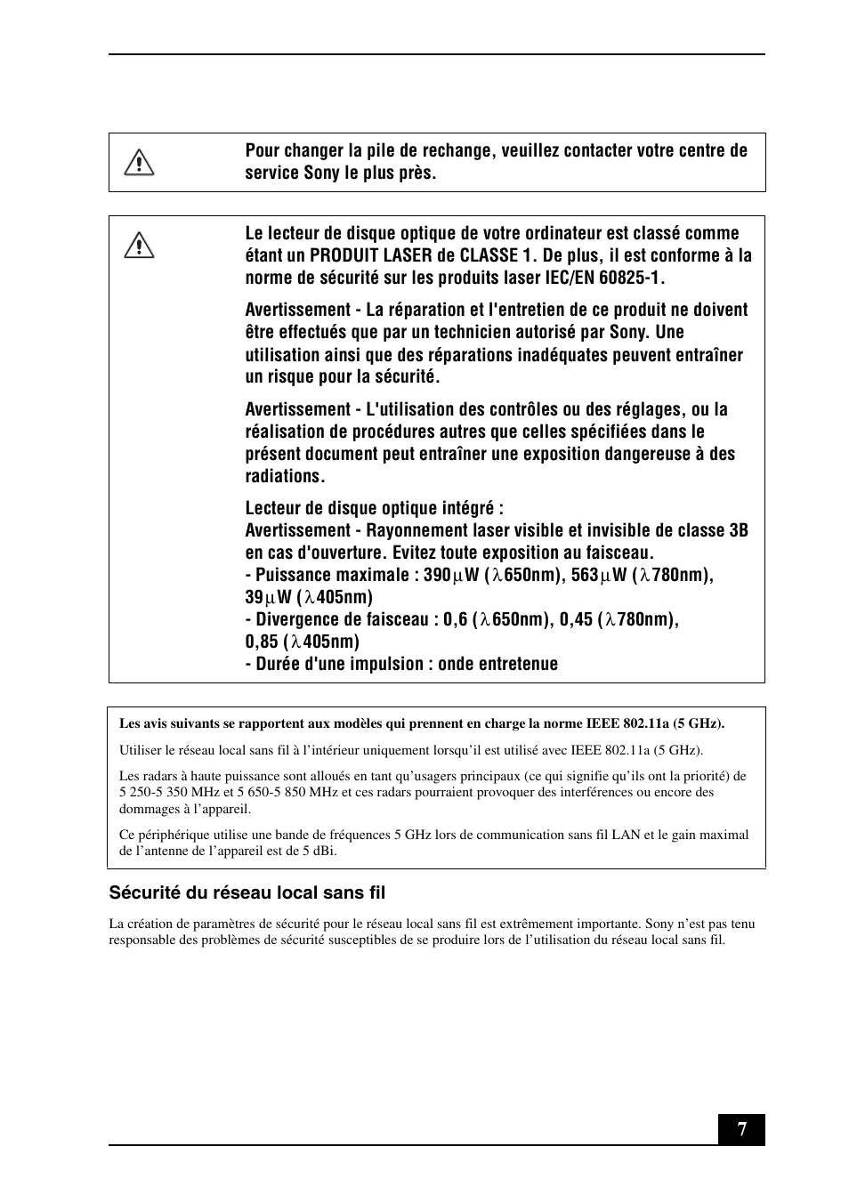 Sony VGN-NW250F User Manual | Page 7 / 24