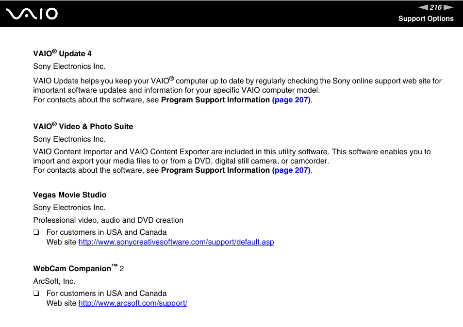 Sony VGN-AW190NAB User Manual | Page 216 / 220
