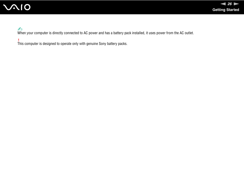 Sony VGN-AW190NAB User Manual | Page 26 / 220