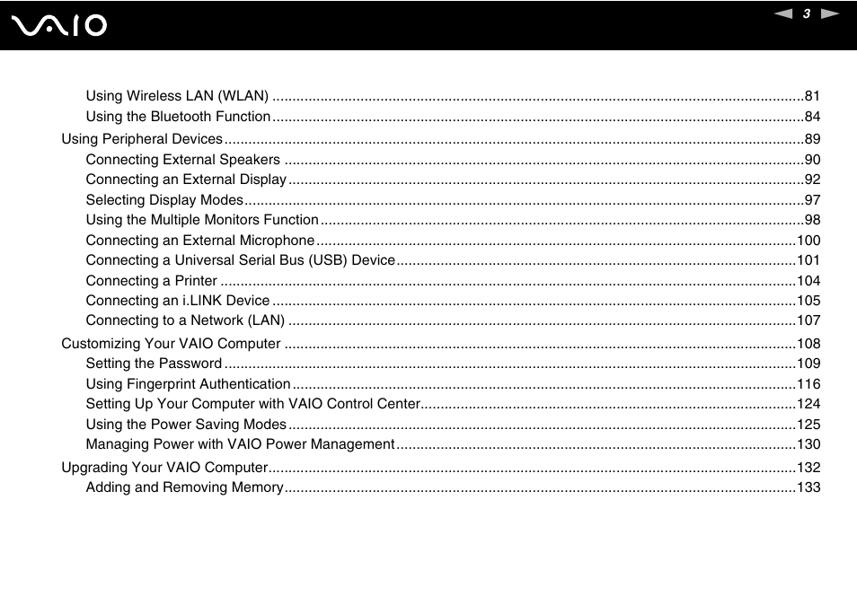 Sony VGN-AW190NAB User Manual | Page 3 / 220
