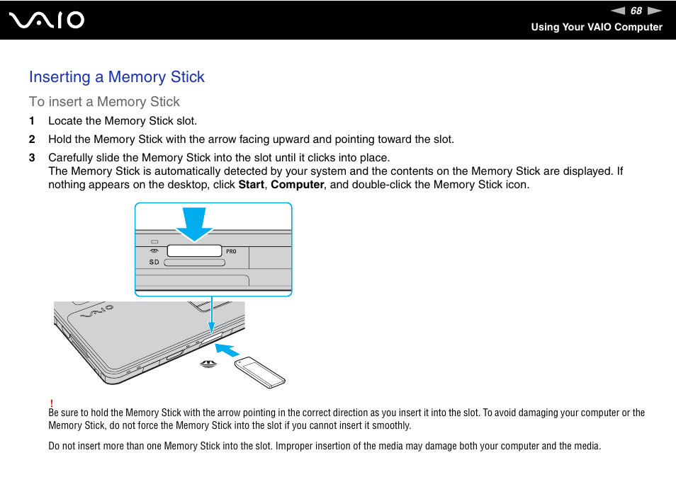 Sony VGN-AW190NAB User Manual | Page 68 / 220