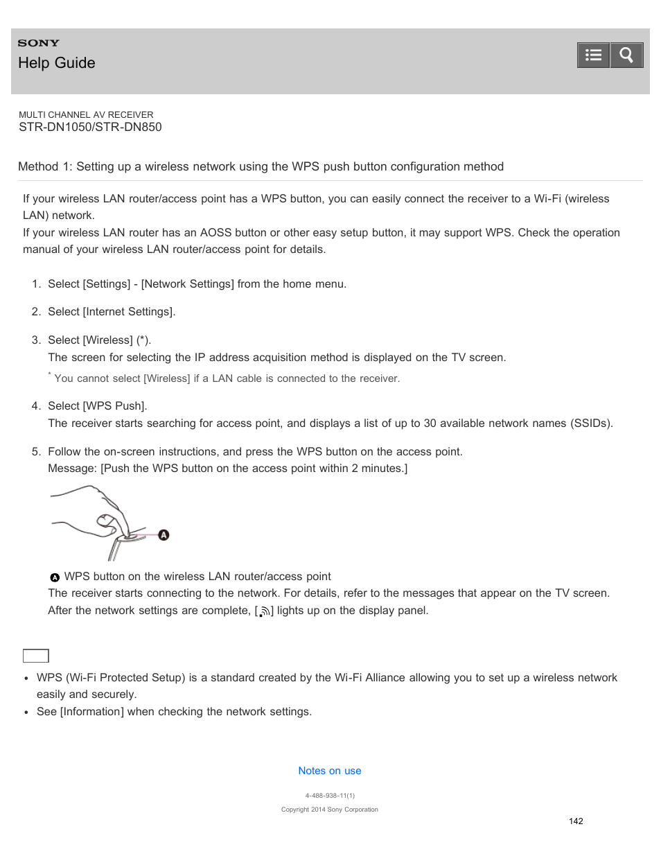 Configuration method, Help guide | Sony STR-DN1050 User Manual | Page 153 / 379