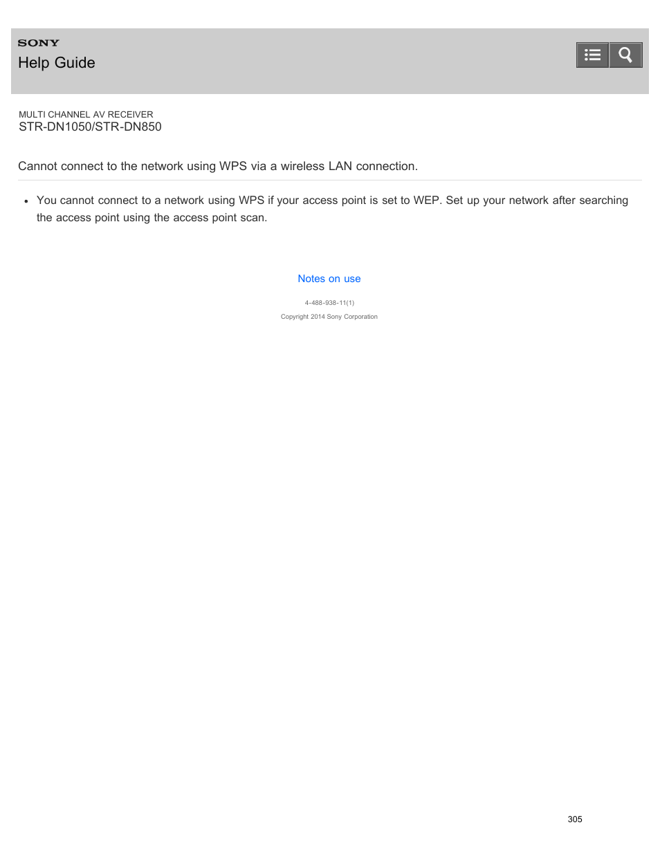Help guide | Sony STR-DN1050 User Manual | Page 316 / 379