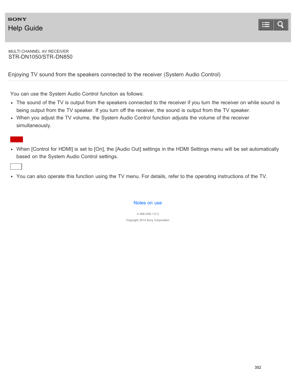 Help guide | Sony STR-DN1050 User Manual | Page 363 / 379
