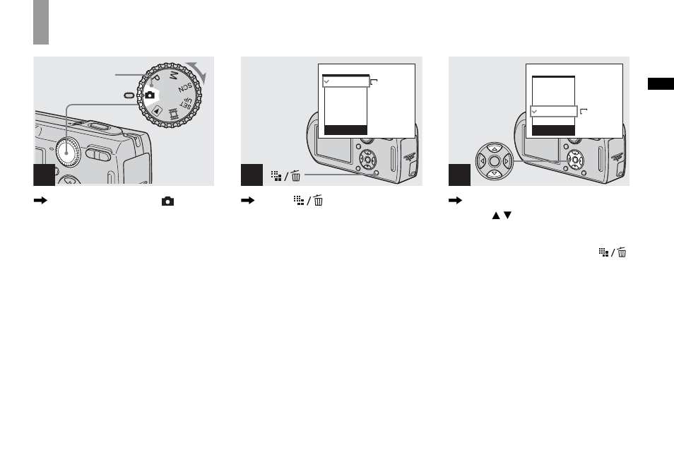Setting the still image size | Sony DSC-P100LJ User Manual | Page 19 / 128