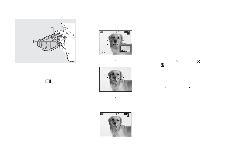 Shooting images with the finder | Sony DSC-P100LJ User Manual | Page 30 / 128