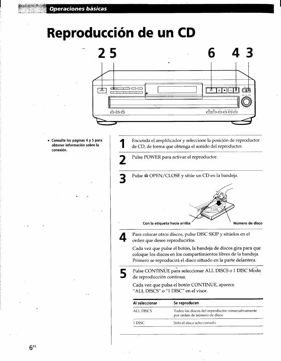 Reproducción de un cd | Sony CDP-CE215 User Manual | Page 42 / 91