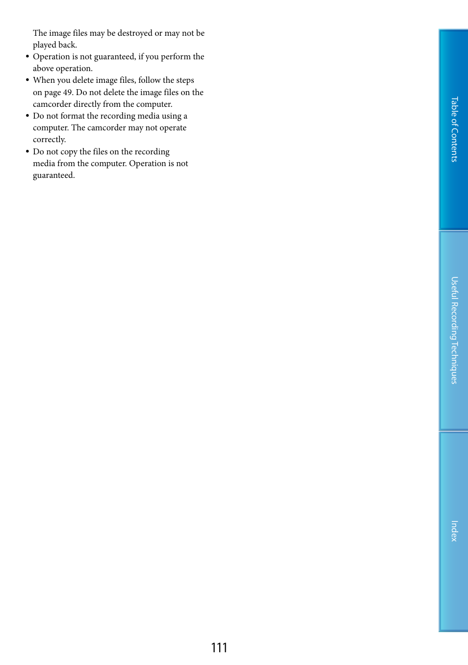Sony HDR-TG5 User Manual | Page 111 / 123