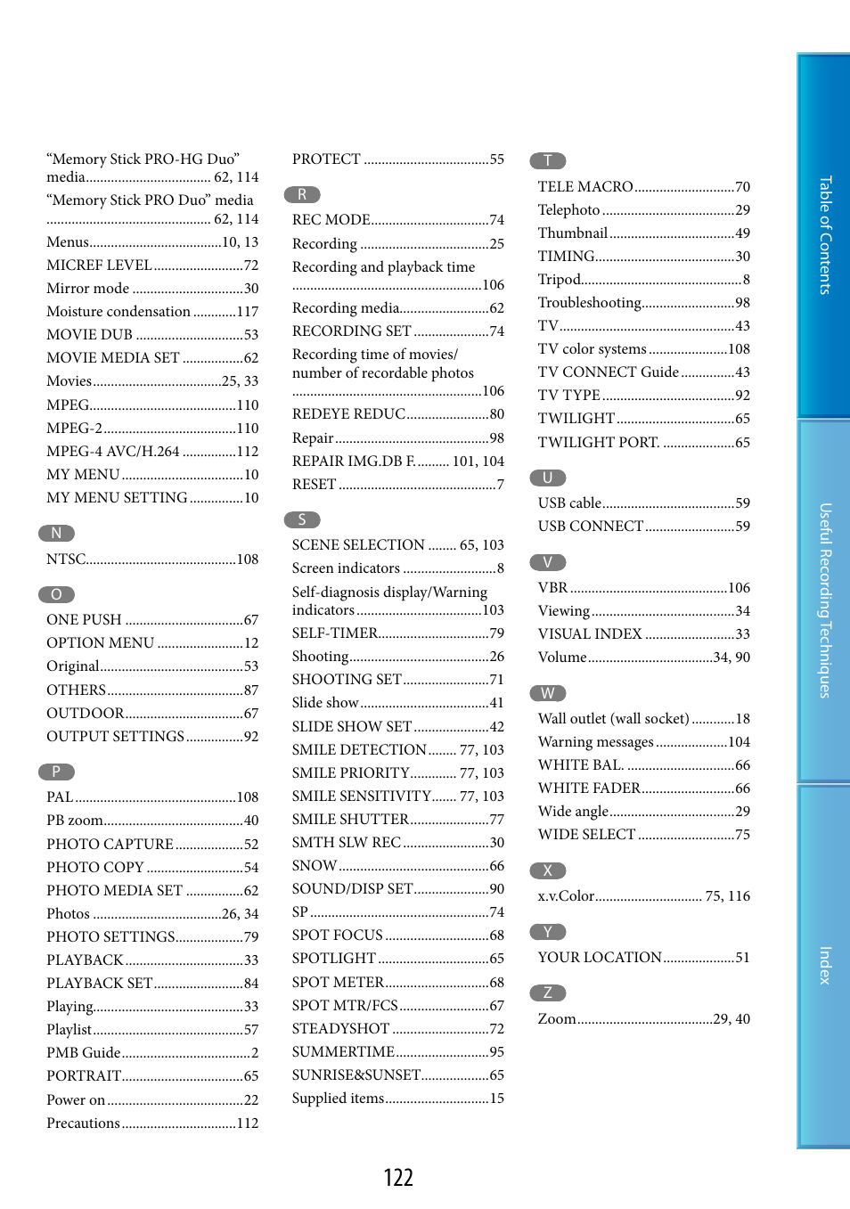 Sony HDR-TG5 User Manual | Page 122 / 123