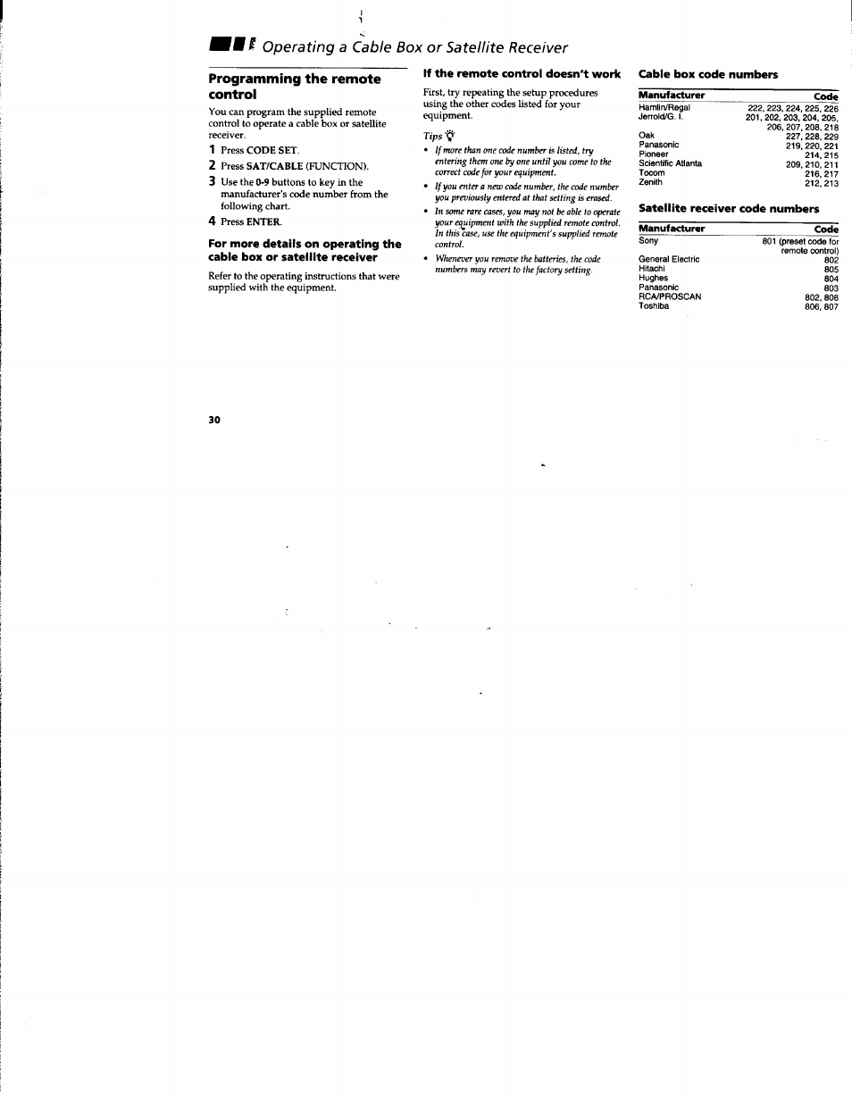 Programming the remote control, Programming the remote | Sony KV-32S42 User Manual | Page 36 / 41