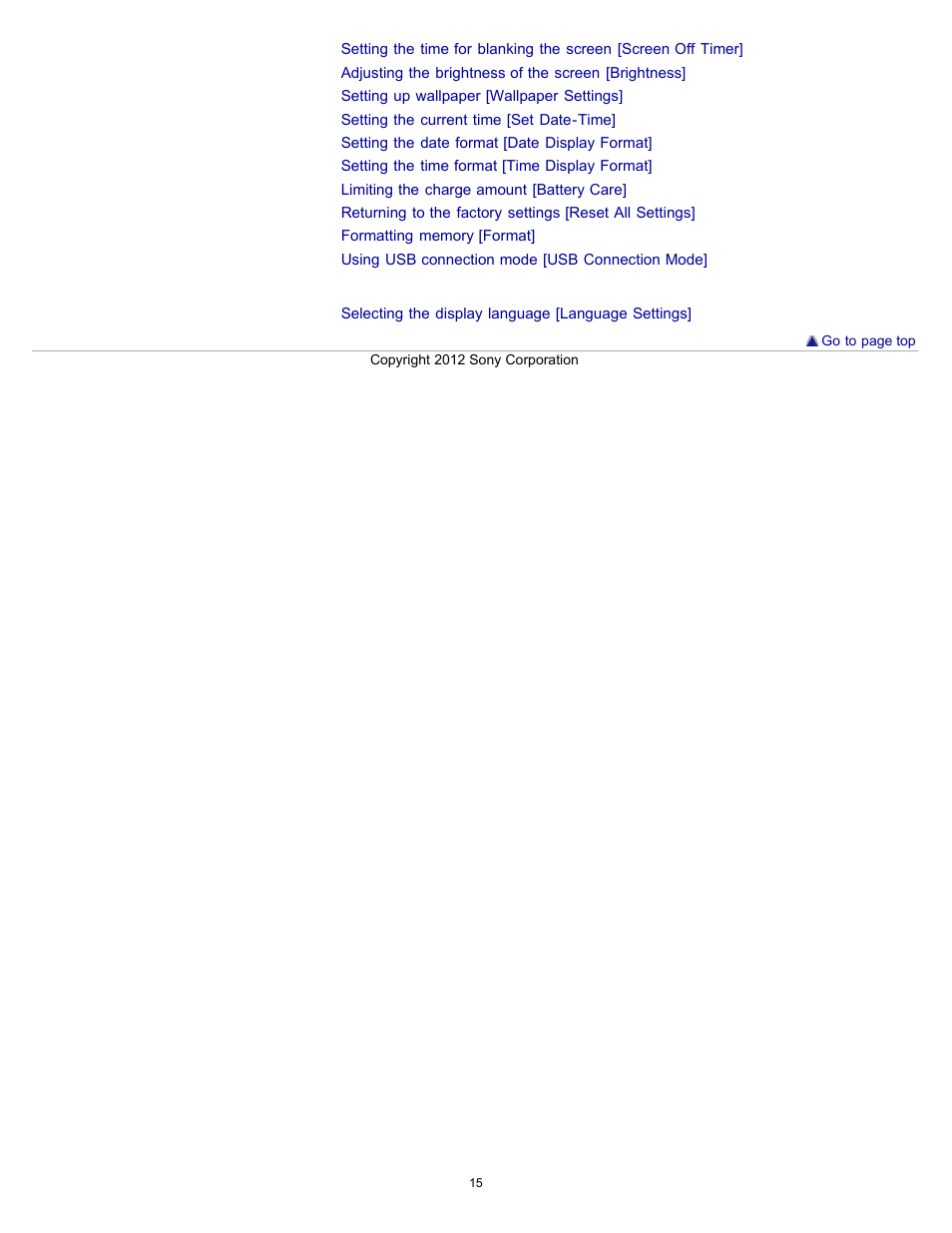 Sony NWZ-E475BLK User Manual | Page 15 / 231