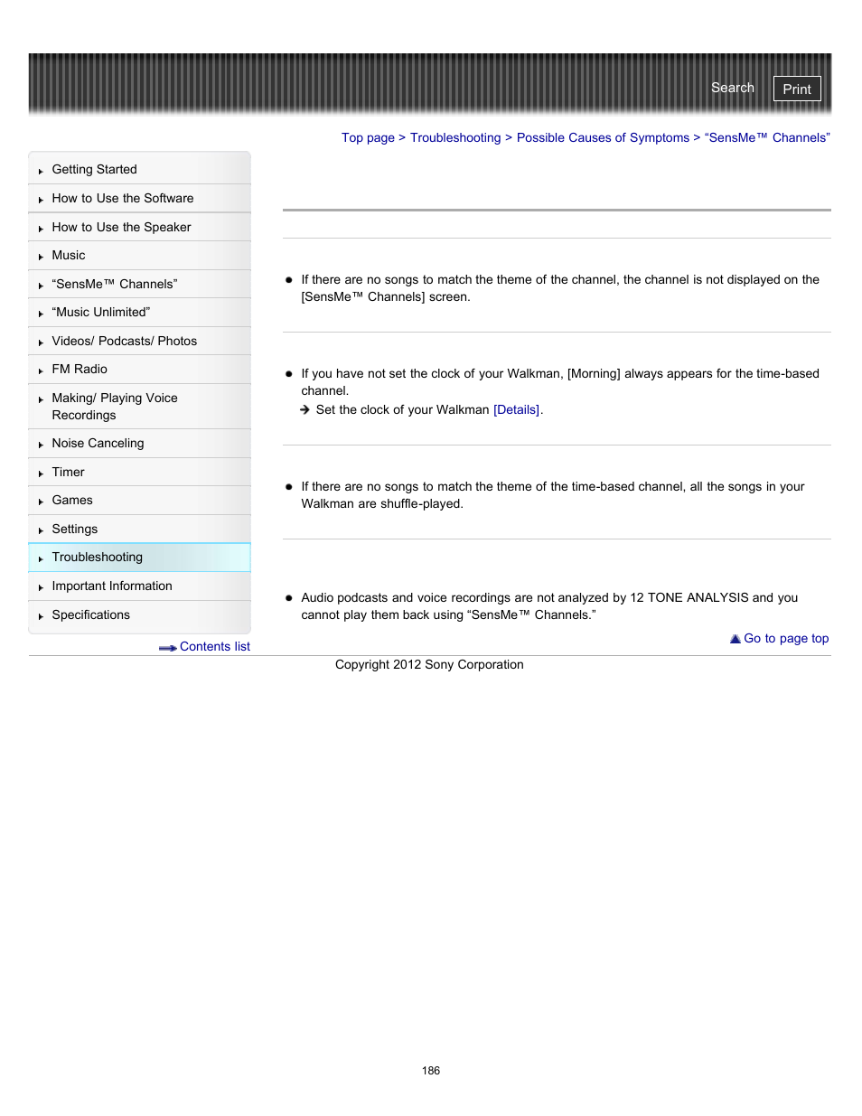 Sensme™ channels | Sony NWZ-E475BLK User Manual | Page 186 / 231