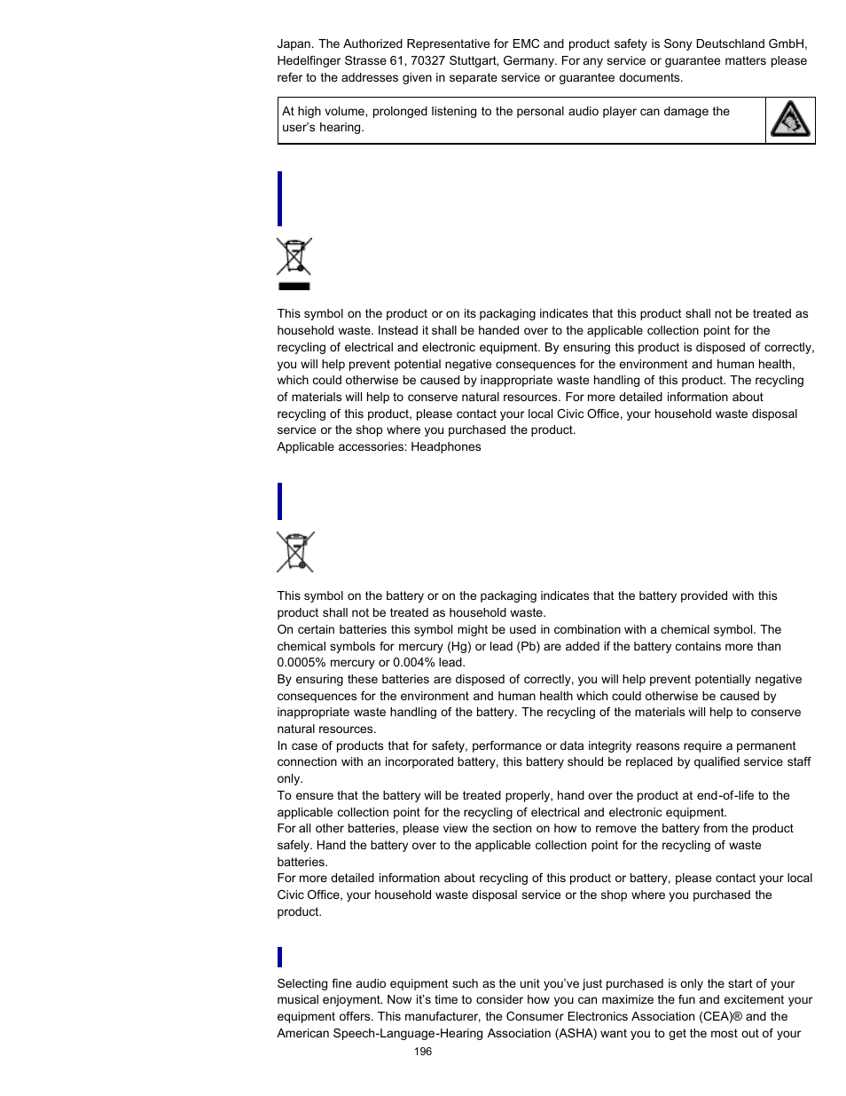 Sony NWZ-E475BLK User Manual | Page 196 / 231
