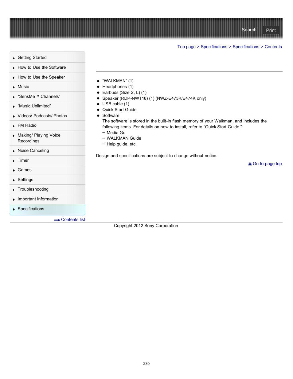 Sony NWZ-E475BLK User Manual | Page 230 / 231