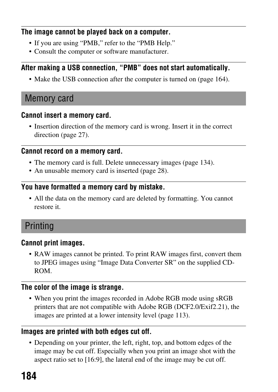 Sony DSLR-A580L User Manual | Page 184 / 199