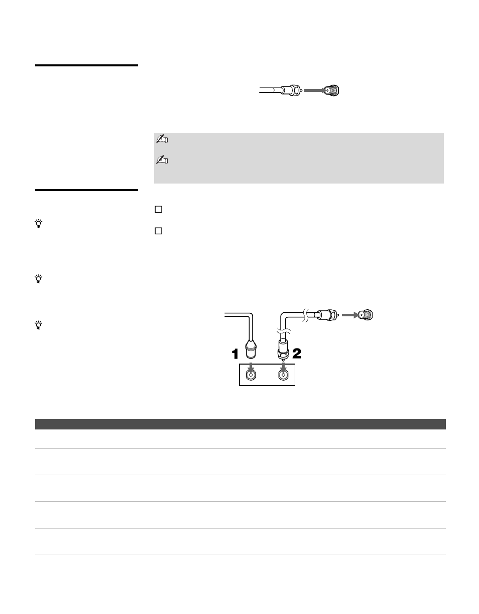 Basic connections, Cable system or vhf/uhf antenna system, Cable box/digital cable box | 18 basic connections | Sony KLV-S32A10 User Manual | Page 18 / 72