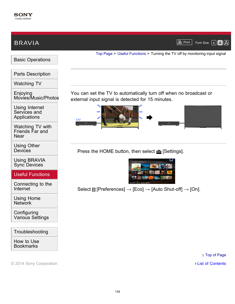 Turning the tv off by monitoring input signal | Sony XBR-55X900B User Manual | Page 140 / 255