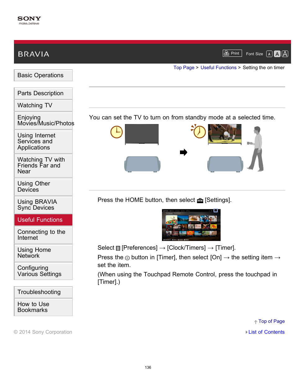 Setting the on timer | Sony XBR-55X900B User Manual | Page 142 / 255